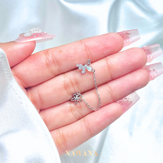 Butterfly Chain Studs (๋๋น ์ฒด์ธ)