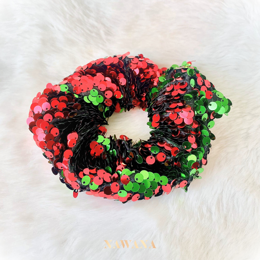 Merry and Bright Scrunchie: Green & Red Edition (๊ทธ๋ฆฐ ๋ )
