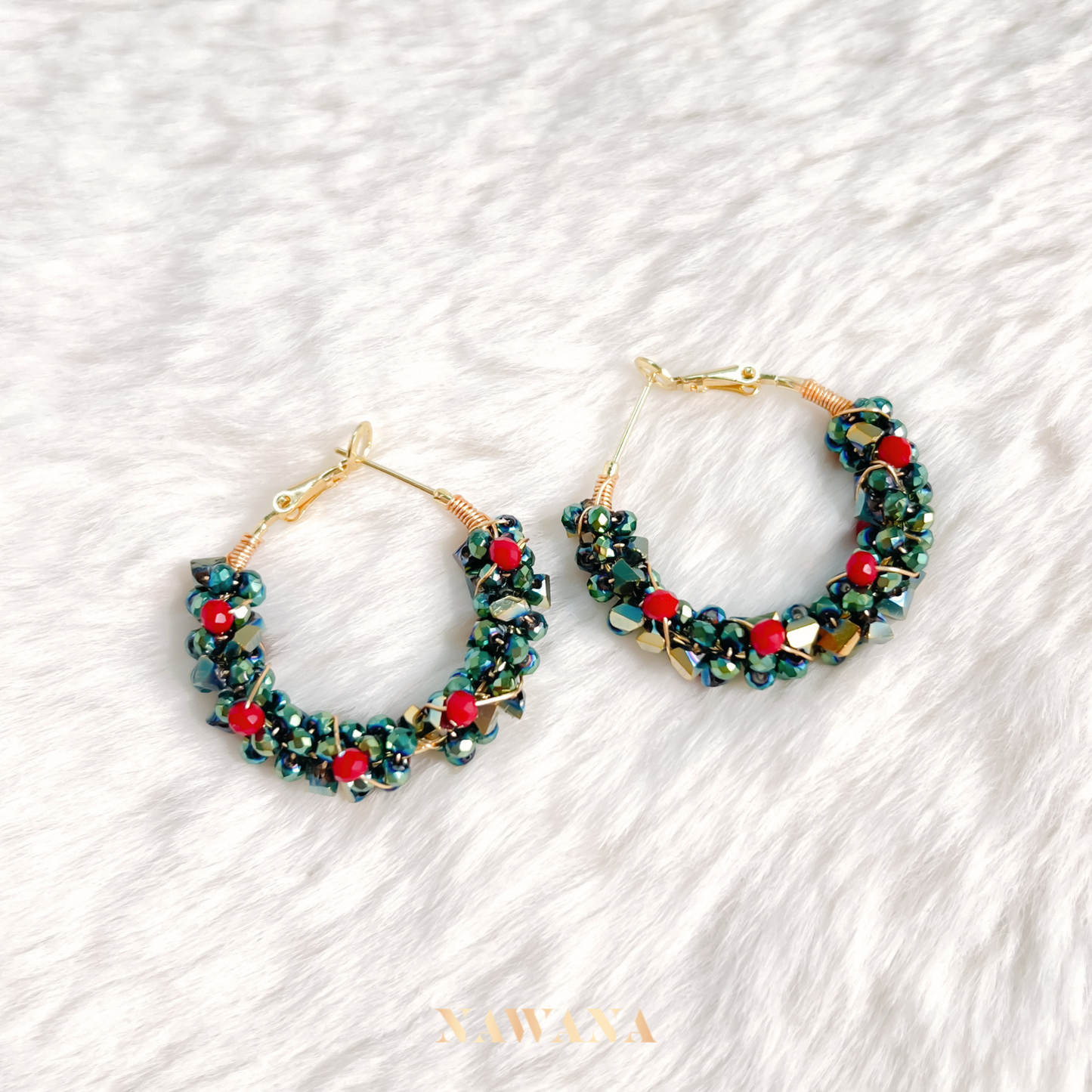 Christmas Berry Wreath Hoops (크리스마스 베리 씨레앝)