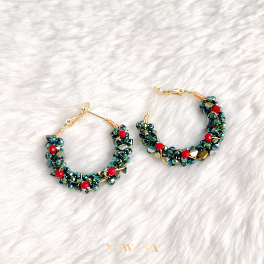 Christmas Berry Wreath Hoops (크리스마스 베리 씨레앝)