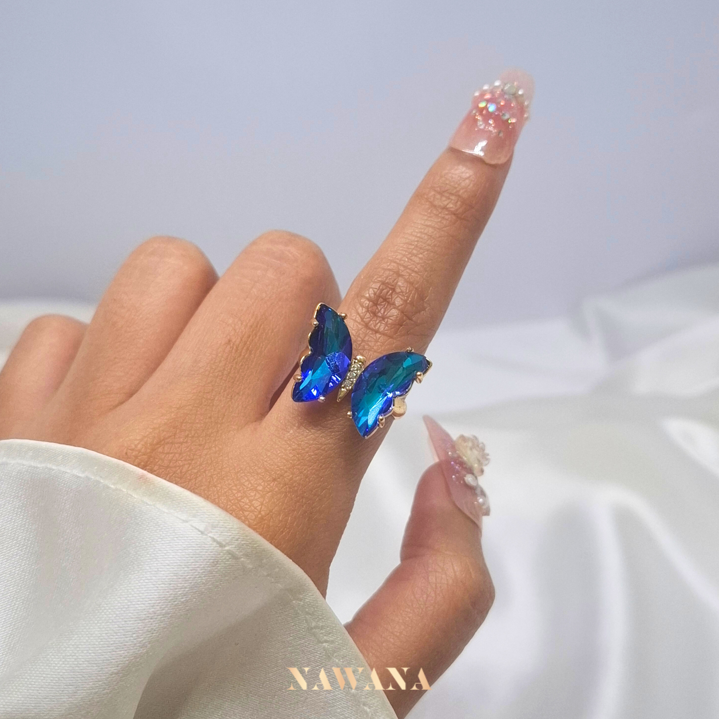 Skyline Glow Butterfly Rings