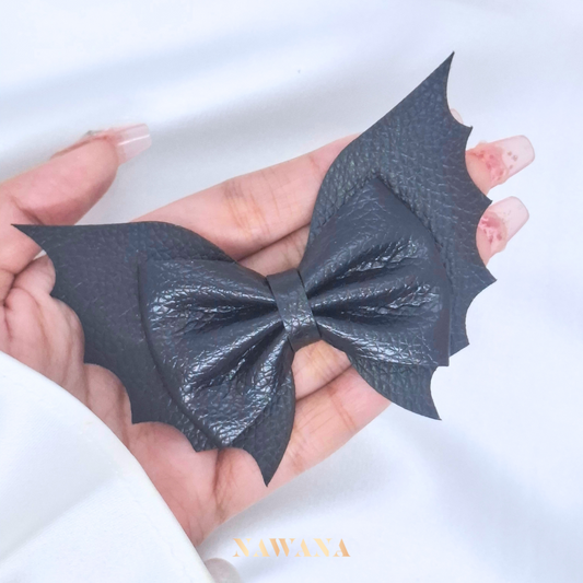 Bat Bow Hair Clip